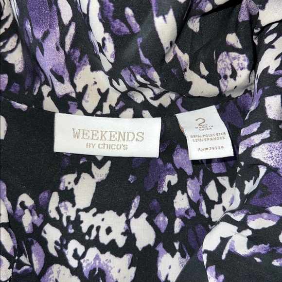 Women’s WEEKENDS by Chicos Vest Size 2 - Picture 3 of 4